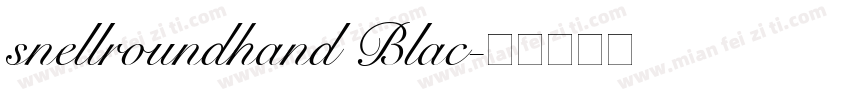snellroundhand Blac字体转换